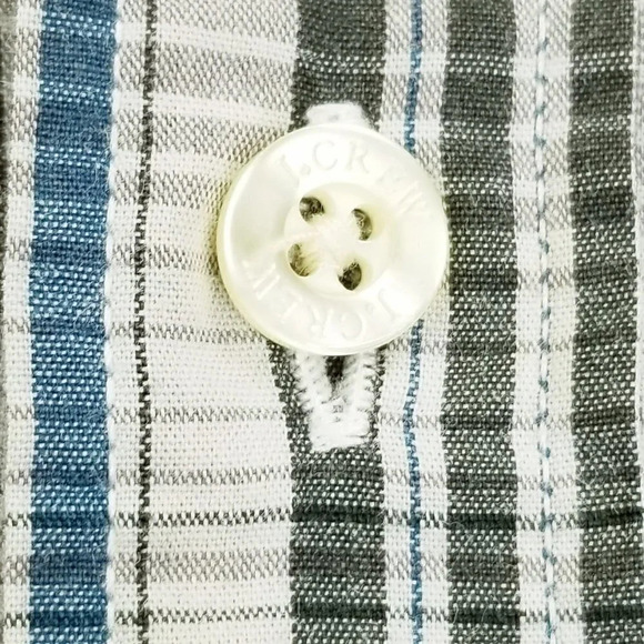 J Crew Tailored Fit Medium Button Down Plaid Long Sleeve Cotton Washed Casual - Picture 5 of 7